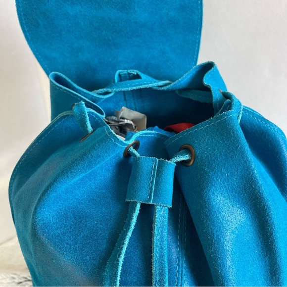 El Market Colombia Small Blue Leather Back Pack main image 6